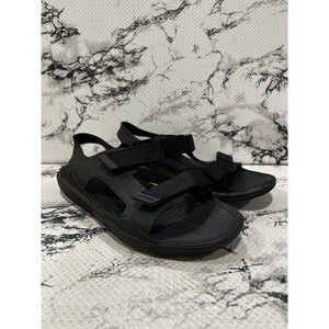 Crocs Black Swiftwater Expedition Sandals Mens Size 9 Hook n Loop Strap 206526